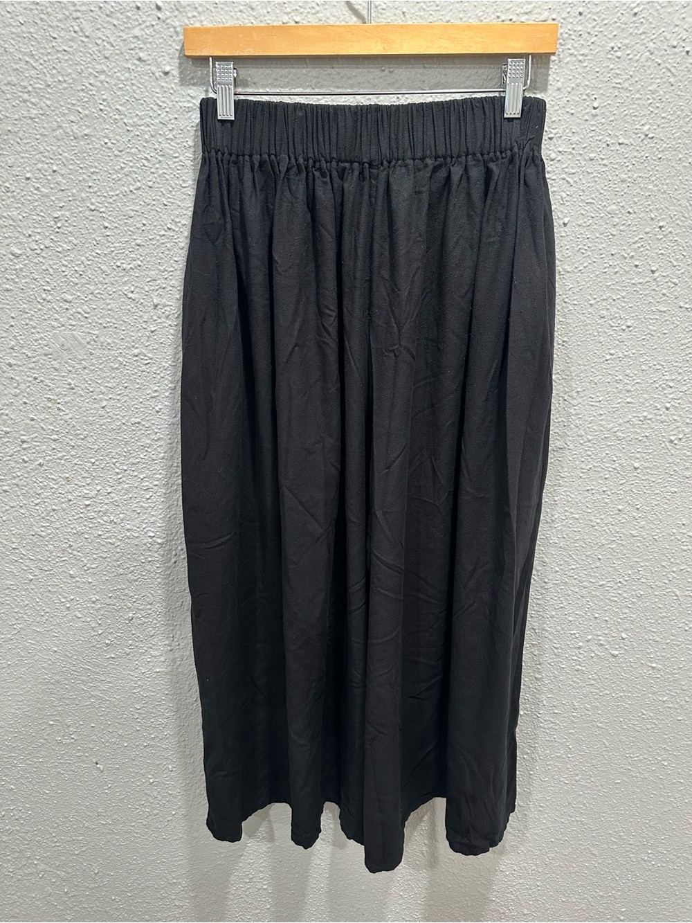 Miranda Bennett 100% Raw Silk Black Wide Leg Palazzo Pants Pockets Size Small - Picture 3 of 16